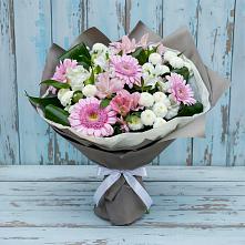 Букет цветов из:  Герберы, Альстромерии и Хризантемы в Александрове