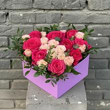 Цветочная композиция из Розы в коробке в Александрове