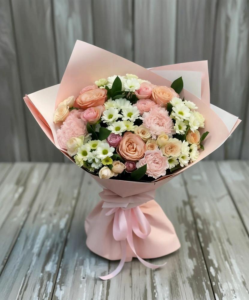 Букет цветов из: Гвоздики, Розы и Хризантемы в Александрове