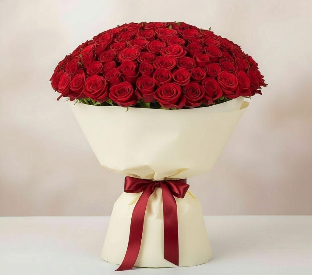 Букет 101 Красная роза Милано в Александрове