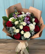 Букет цветов из:  Розы и Альстромерии #REPLACE_PRED# Александрове