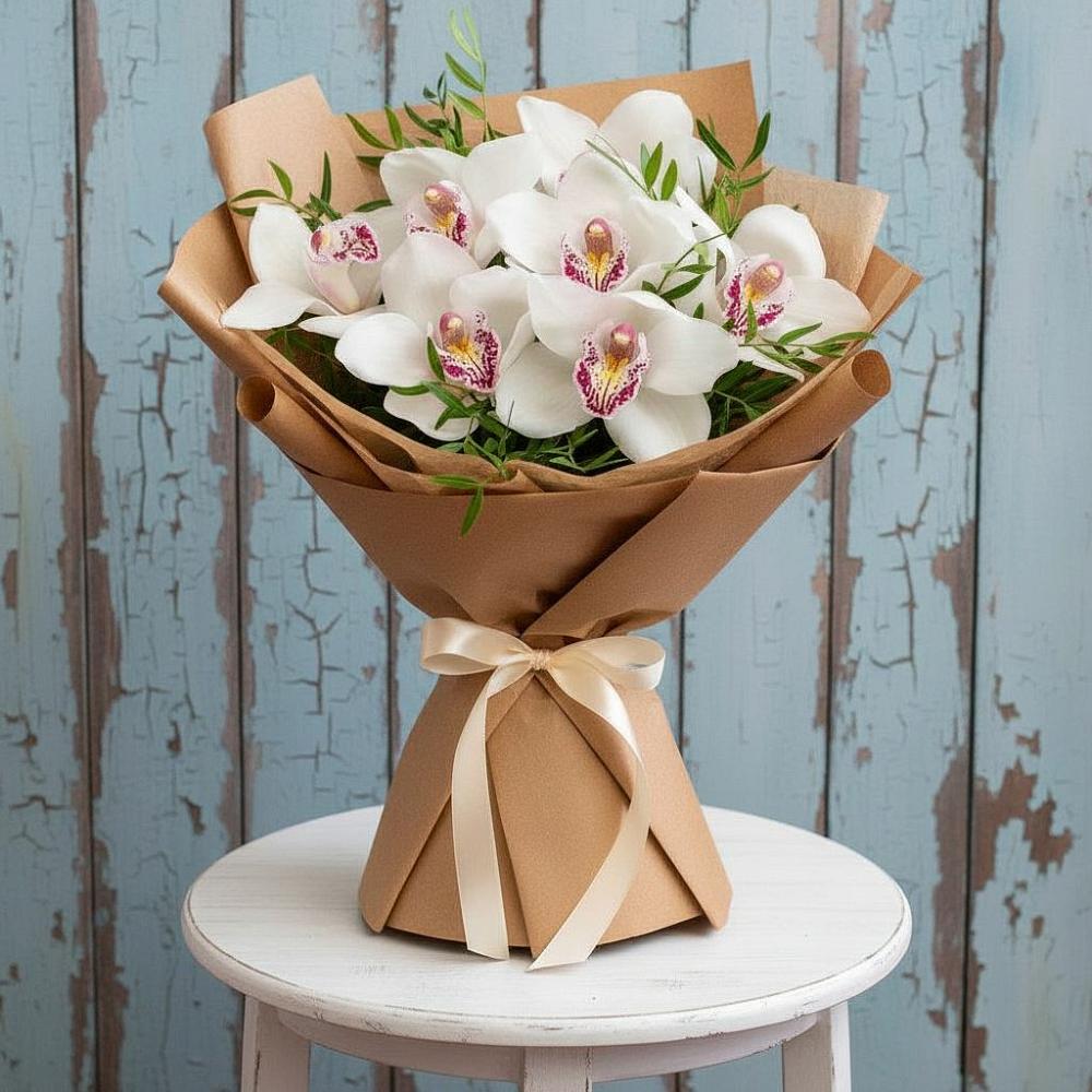 Букет цветов из: Орхидеи и Розы в Александрове