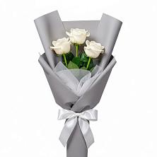 Букет 3 белые розы в Александрове