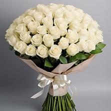 Букет 101 беля роза Белоснежка в Александрове