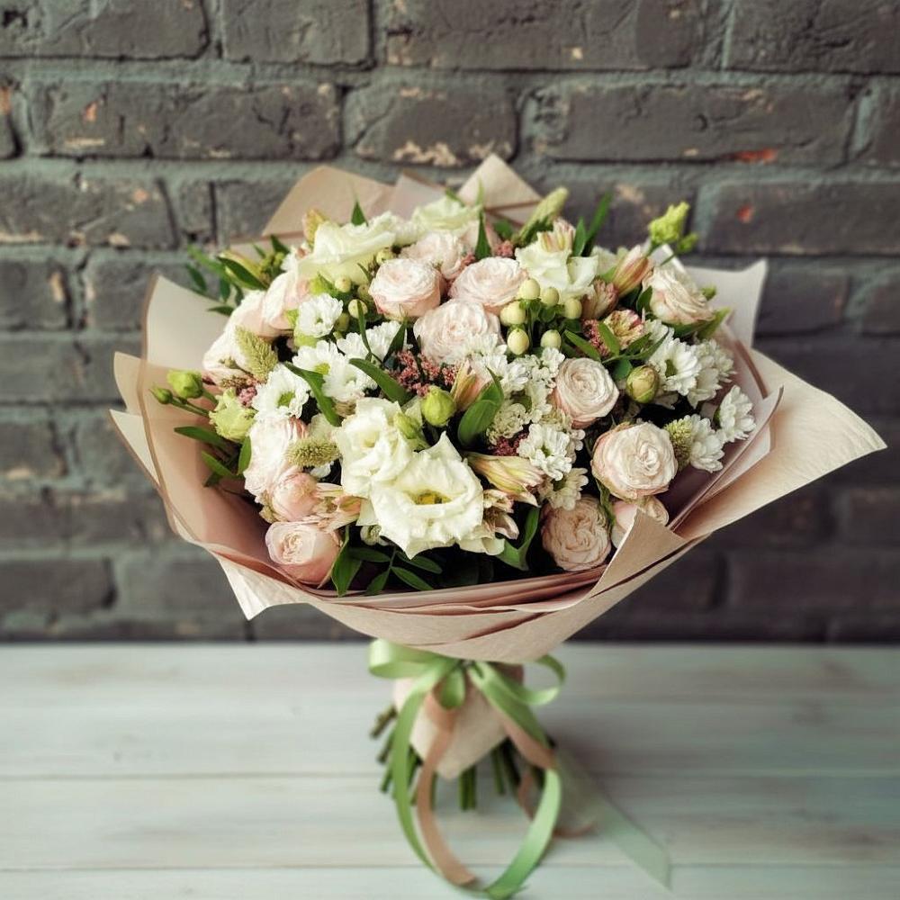 Букет цветов из: Альстромерии, Розы и Хризантемы в Александрове