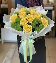 Букет цветов из:  Хризантемы и Розы в Александрове