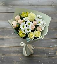 Букет цветов из:  Альстромерии, Розы и Хризантемы в Александрове
