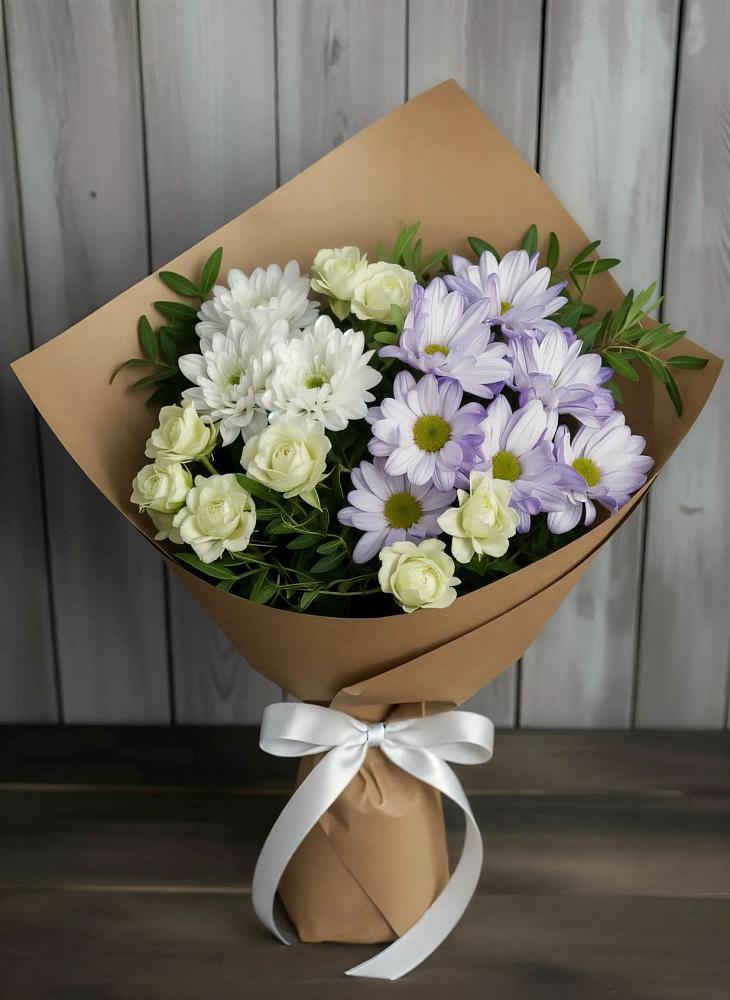 Букет цветов из: Хризантемы и Розы в Александрове